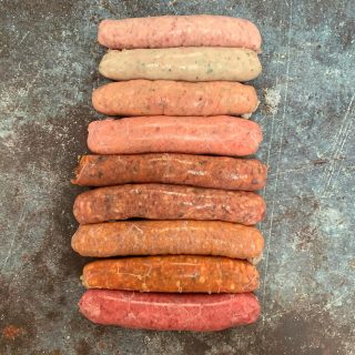 What’s your favourite sausage flavour? 
With so many options on the menu you can mix and match when you just want them all.

Our flavoured sausages are gluten free, natural casings and made fresh at our small-goods production house. #sausagefest #butcherssausagesarebest 

#flavouredsausages #sausages #aussiebutcher #butchersofinstagram #butchershop #butcherblock #butcherssausages #snags #snagsquad
