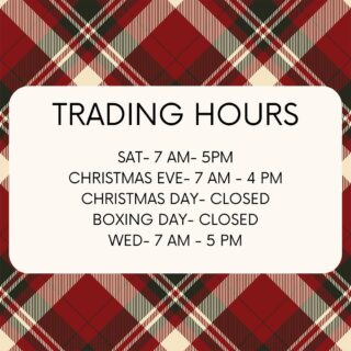 Holiday trading hours 🎄🎄