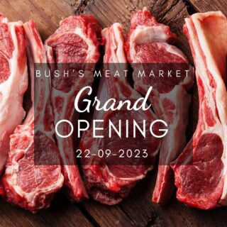🎈 GRAND OPENING 🎈 
Tomorrow 22/9/2023 @bushsmeatmarket 

Head into store for our official grand opening!!

• Lamb cutlets 10 for $25 or $ ea
• New York steak $34.99 kg save $15 kg
• Chicken breast fillet 2 kg for $30 save $3 kg 
• Cooked tiger prawns $34.99 kg save $7 kg

Until stocks last, you better run in for this lamb special.

#itsofficial #australianlamb #bulli #aussiebutcher #seafood